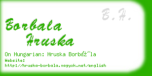 borbala hruska business card